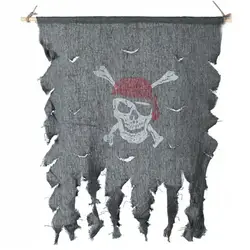 Besegad крест скрещенных костей черепа красный тюрбан Веселый Роджер пиратский флаг висит баннер для хеллоуина Prop Косплэй поставки