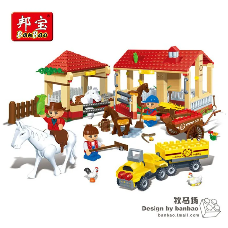 

BanBao Girls Kids Education Building Blocks Toys Kids Gifts Castle City Friends Pet Farm House Compatible with Legoe