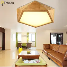 2017 Wooden LED Ceiling Lights For Living Room luminaria abajur Indoor Lights Fixture Ceiling Lamp For Home Decorative Lampshade