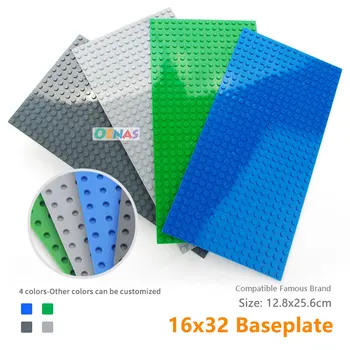 

moc tiles Base plate 3857 Baseplates 16 x 32 Small Dots DIY compatible Building Blocks toys Assembles Particles 4pcs/lot