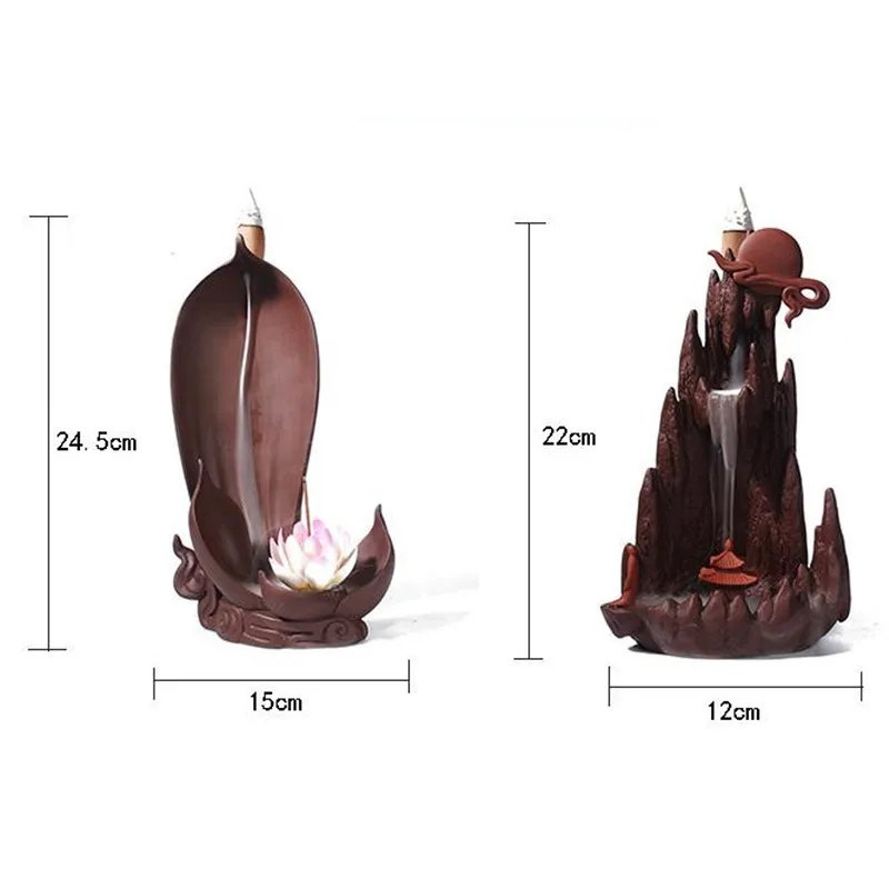 Большой размеры речной водопад курильница для благовоний горелка Керамическая Творческий лотоса подставка для ароматических палочек Настольный Декор