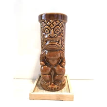 2017 Drinking 3d Skull Mug Creative Ceramic Tiki Mugs Barware Cocktail Mugs Beer Wine Cup Art Ceramic Cup Wine Accessories