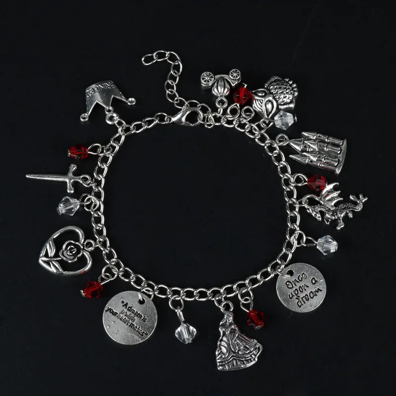 Once upon a time браслеты для женщин аксессуары для фильмов женский браслет, ювелирные изделия с бриллиантами браслет - Окраска металла: D