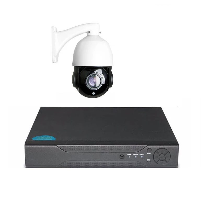 4 канальный AHD 1080P DVR с 20 кратным увеличением IR PTZ скоростная купольная камера