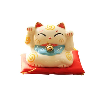 

Ceramic Lucky Cat Piggy Bank Porcelain Ornament Fortune Cat Money Box Craft Birthday Gift Home Office Decor Figurines