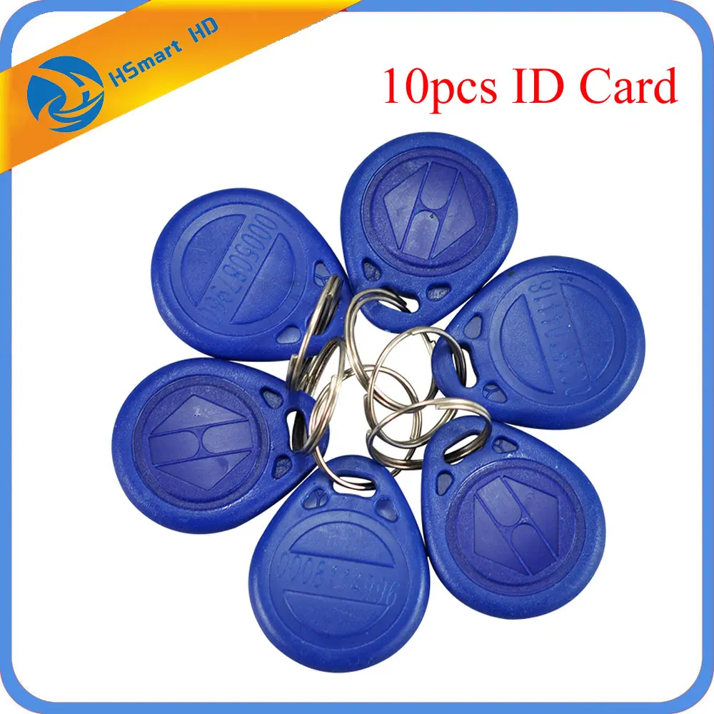 Pack of 10PCs RFID Cards 125Khz EM ID RFID Card TK4100 Chip Keychain