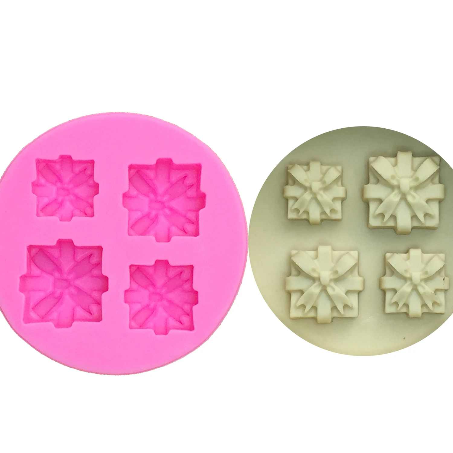 M1081 Christmas Gift Package Silicone Mold Fondant Molds