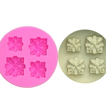 

M1081 Christmas Gift package Silicone Mold Fondant Molds Silicone Cake Mini Mold cake decorating tools