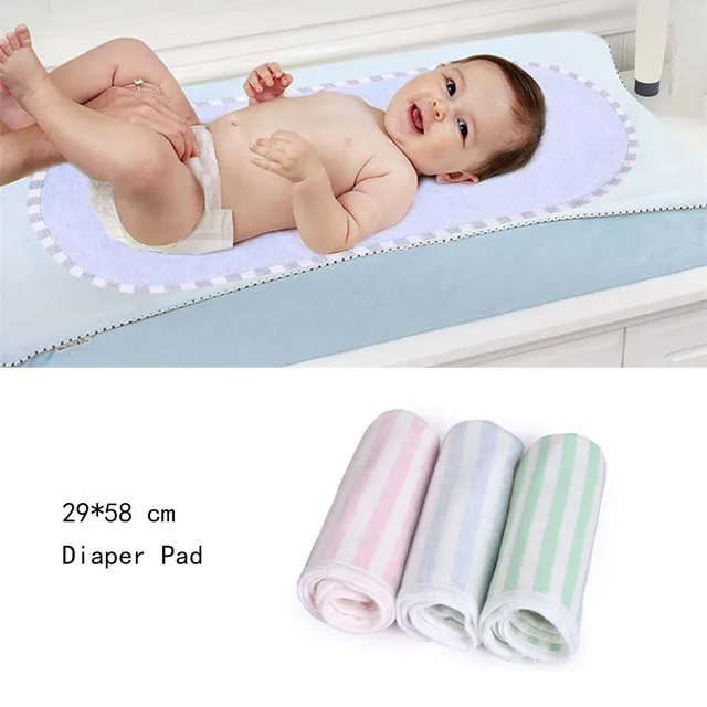 3 Pcs 29*58 cm Diapering Changing Pads & Covers Portable Cotton Baby