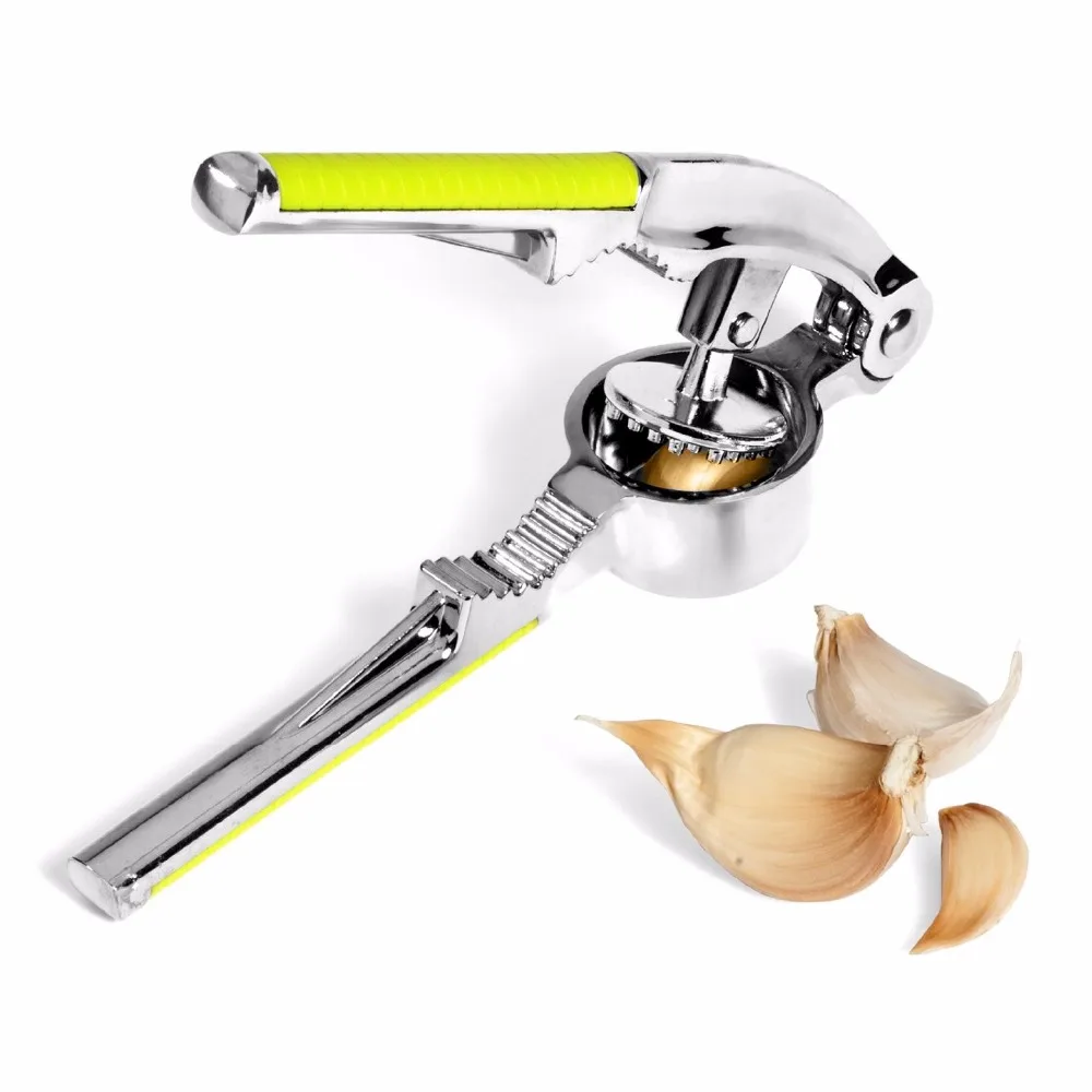 Home Kitchen Stainless Steel Handle Garlic Presser Grater Ginger Press