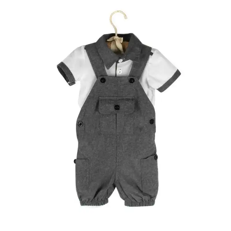 Infant Kid Baby Boys Gentleman T-Shirt Tops//Romper+Shorts Overall Clothes Outfit