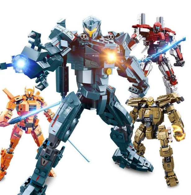 

Sluban 4 Styles Pacific Rim Robot Gipsy Avenger Saber Athena Bracer Phoenix Guardian Blocks Bricks Gift