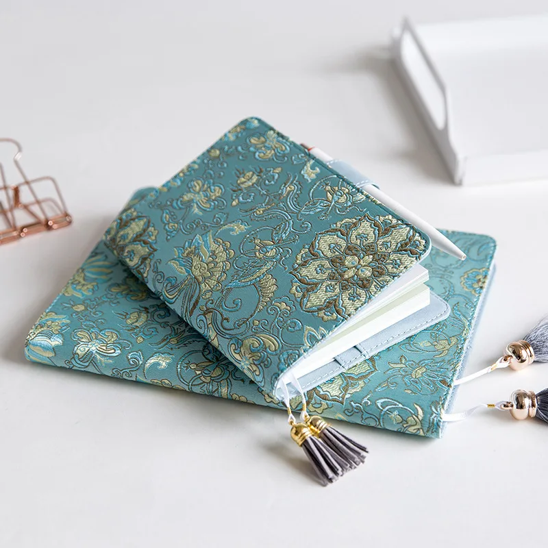 

1PC A5/A6 Chinese Style Embroidery Creative notebook Bullet Diary Agenda Aesthetic notebook planner for student school supplies