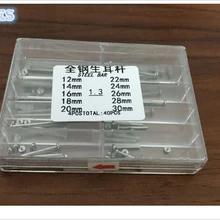 40 шт. нержавеющая сталь 1,3 мм Диаметр серебряный цвет винт в пружиной бар для часов