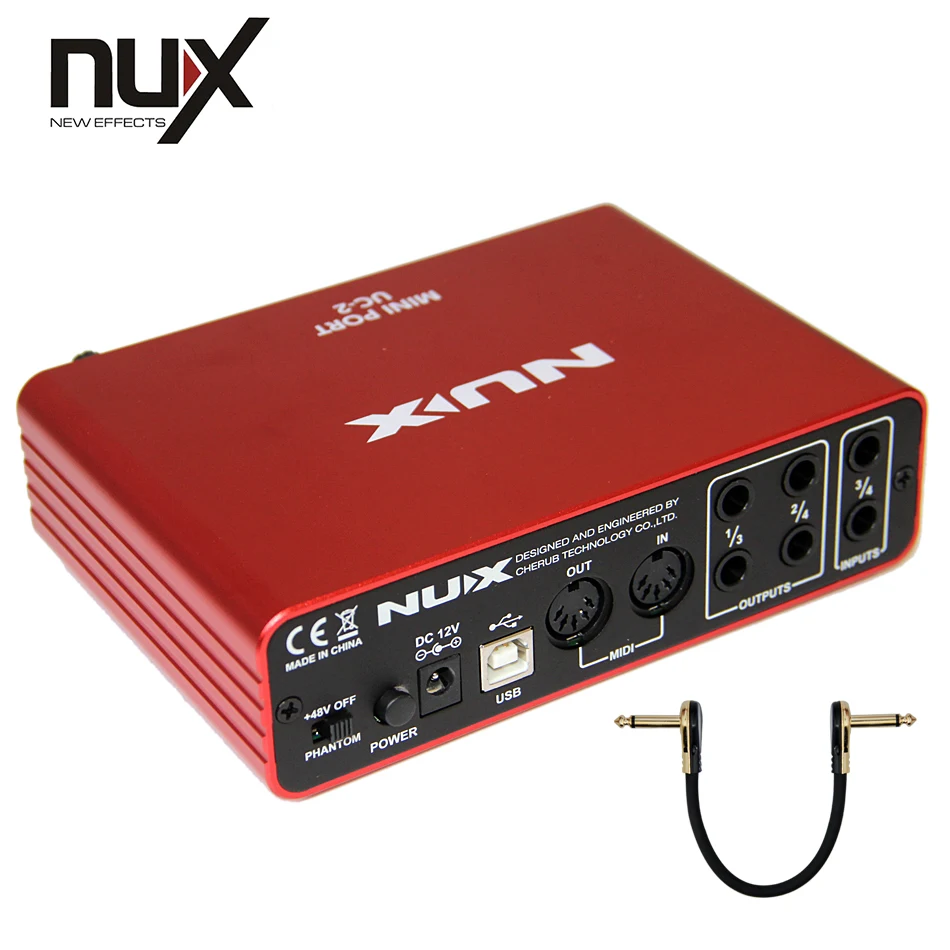 

NEW NUX UC-2 Mini Port USB Audio Interface Compact and convenient audio interface high performance device