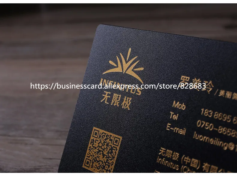 

High quality frosted black PVC card with gold foil or silver foil in credit card thickness 0.8mm