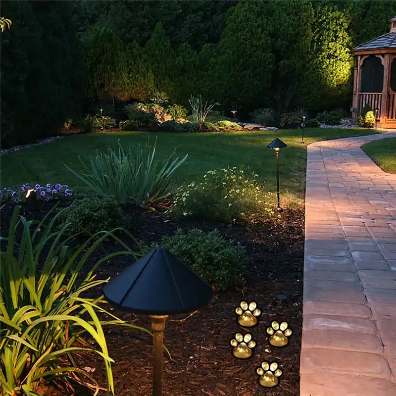 Sanyi 4 Led Solar Powered Animal Paw Light Panel Garden