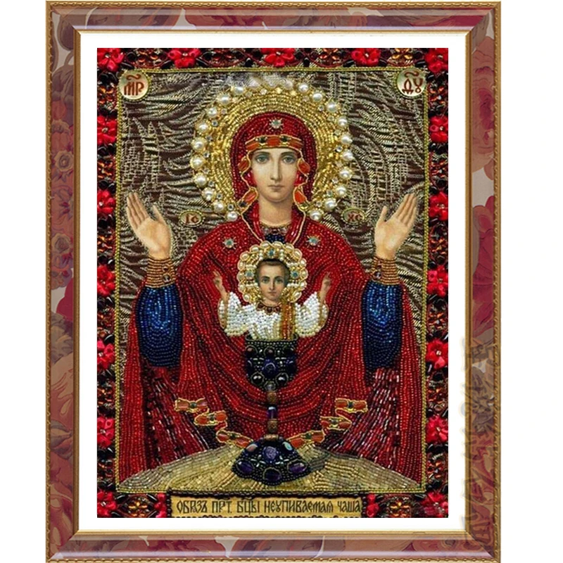 5D diy diamond painting cross stitch Crystal 3d embroidery kits mosaic religious Picture rhinestones | Дом и сад