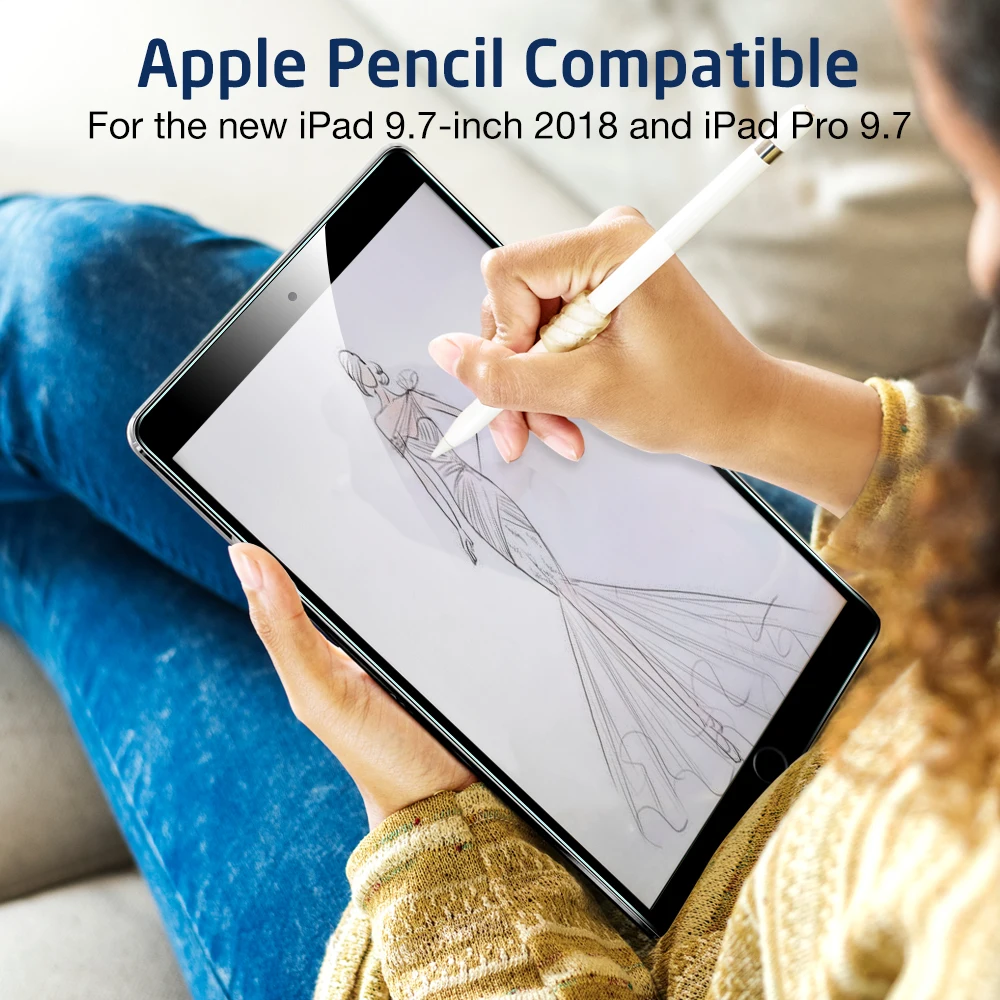 Экран защитная крышка для iPad 9 7 2017 ESR транзистор тестер бесплатная аппликатор