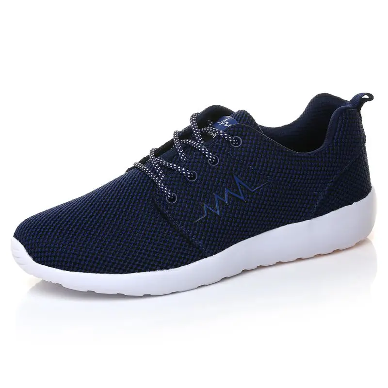 

Mesh Men Casual Shoes Breathable Men Shoes Casual Men Trainers Lace Up Blue Black Grey