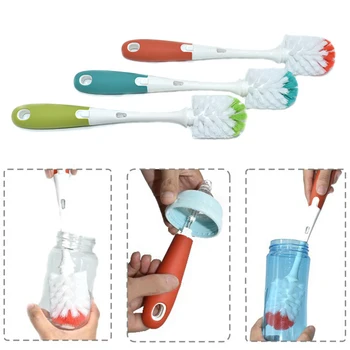 

2 In 1 Kitchen Household Washing Handle Scrubbing Tool Multi-functional Bottle Brushes Clean Rotary Non-toxic Eco-friendly