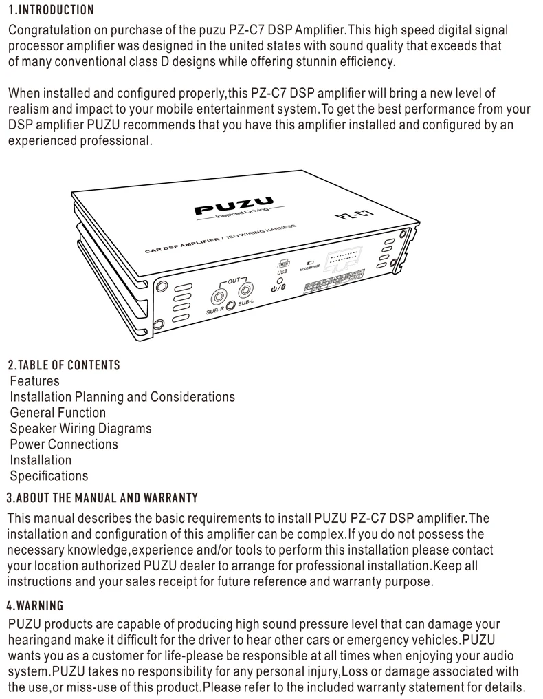 Pz-c7 DSP Bluetooth 4 канальный автомобильный усилитель GSM 8 сегмент эквалайзера с плавающей точкой настройки поддержка мобильного телефона