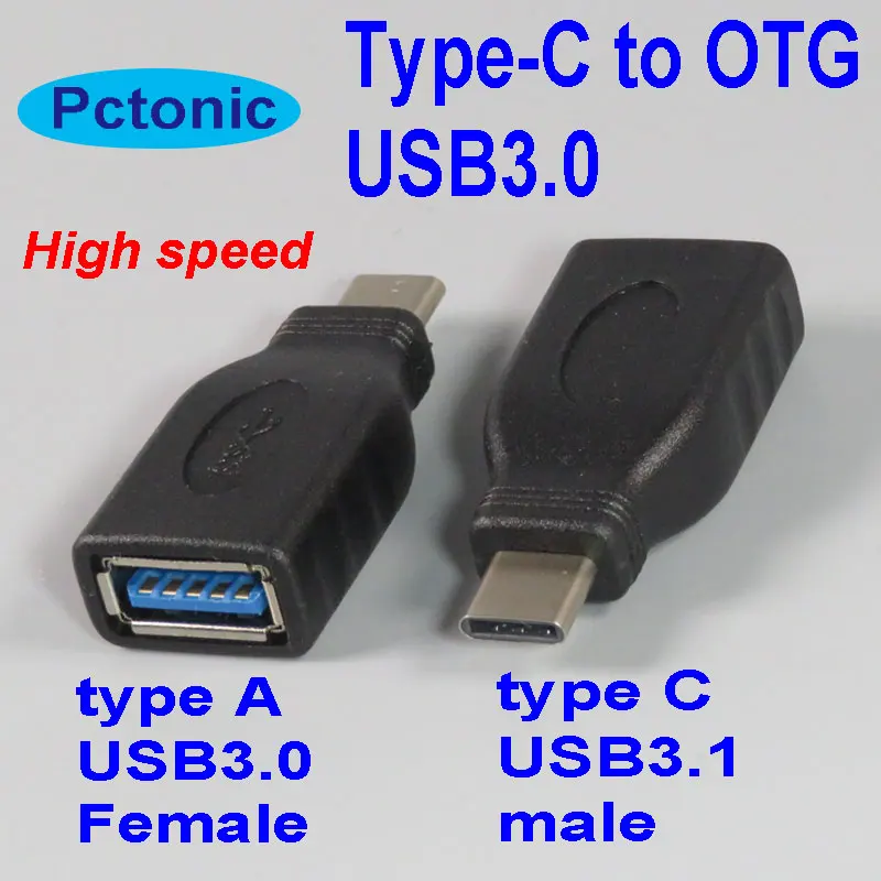 PCTONIC Type-C OTG адаптер USB3.1 Type C папа к USB3.0 type-A Женский конвертер Кабель Интерфейс мост