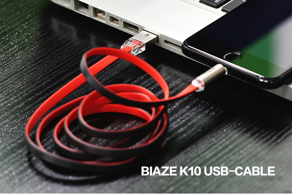 Biaze 120 см светодиодный usb-кабель для iPhone XS Max XR X 8 7 6 S 5 5S iPad Шнур кабель для мобильного телефона кабель для быстрой зарядки данные кабельного USB кабеля