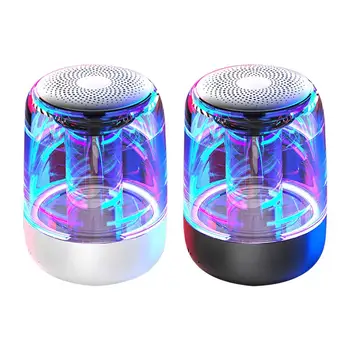 

C7 Portable Bluetooth 5.0 Speaker Transparent LED Luminous Subwoofer TWS 6D Surround HIFI Stereo Cool Audio For Mobile Phone