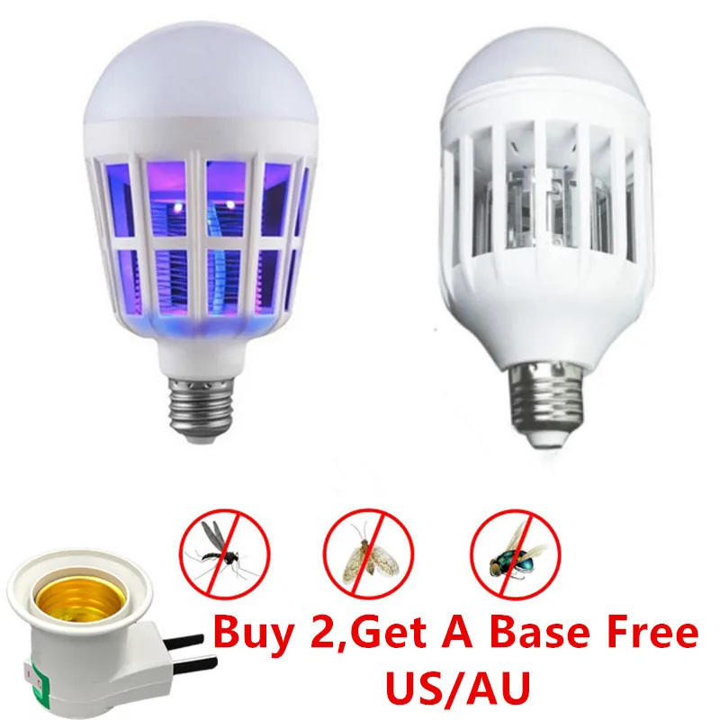 

Indoor 2 in 1 LED Bulb Mosquito Killer Lamp 110V/220V E27 9W/15W Pest Control Light Bulb Outdoor Greenhouse