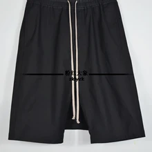 Новые модные брюки с заниженным шаговым швом, хлопковые свободные брюки с пятью точками, повседневные шорты, одежда больших размеров 27-46