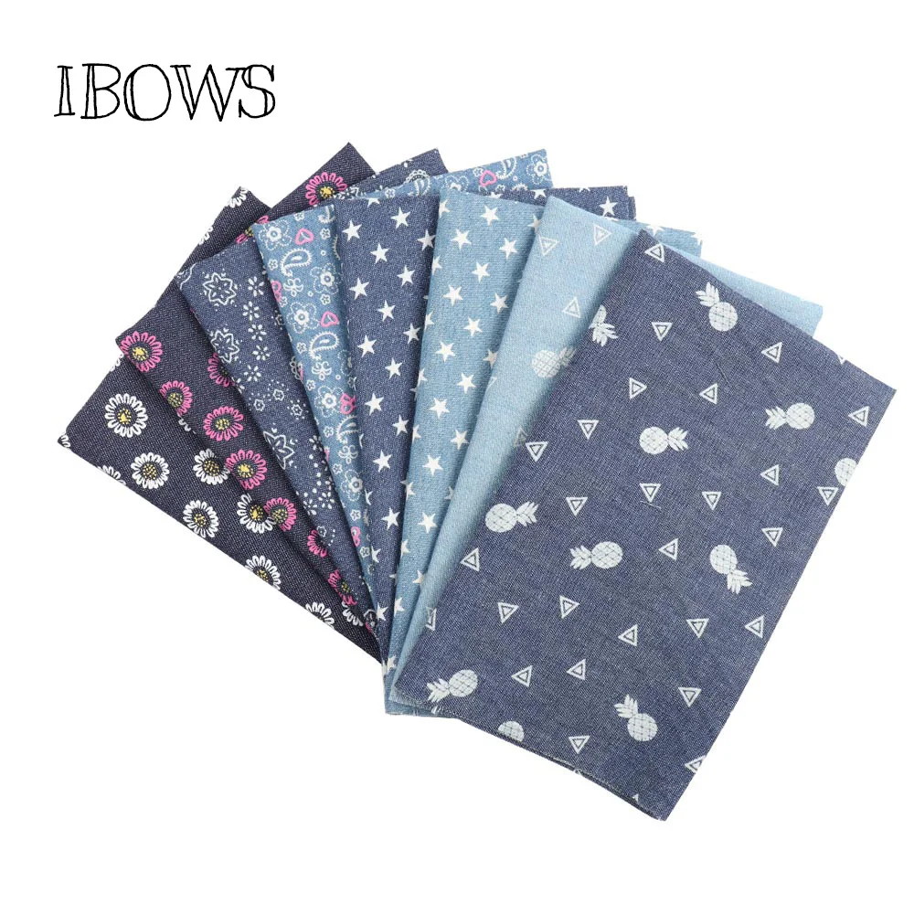 IBOWS 40*50CM Soft Denim Fabric Wash Cotton Cowboy Fabric DIY Baby Clothes Sewing Quilt Fabric Handmade Bags Deraction Material IBOWS 40*50CM Soft Denim Fabric Wash Cotton Cowboy Fabric DIY Baby Clothes Sewing Quilt Fabric Handmade Bags Deraction Material