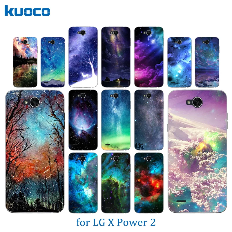 Силиконовый чехол с рисунком звездного неба для LG X power 2 K10 мягкий