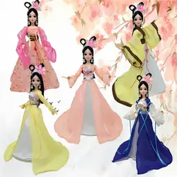 Кукольные вечерние платья вечерние платье для вечеринки Китайская древняя традиционная красота сказочный костюм одежда платье для куклы