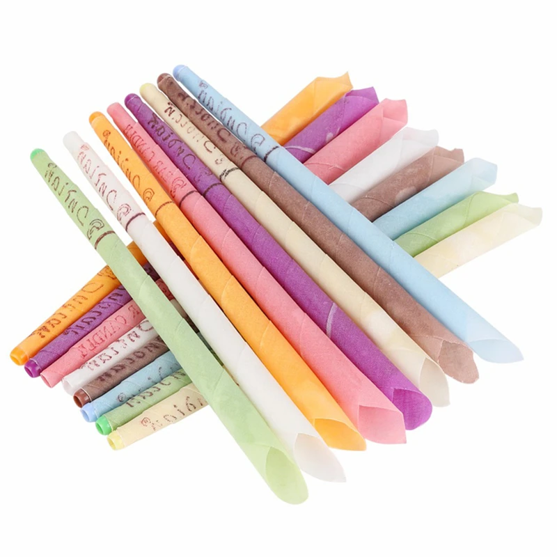 

15 Pairs Ear Beeswax Cleaner Removal Ear Candles Indian Coning Fragrance Healthy Ear Care Random Color+ Carton Packaging