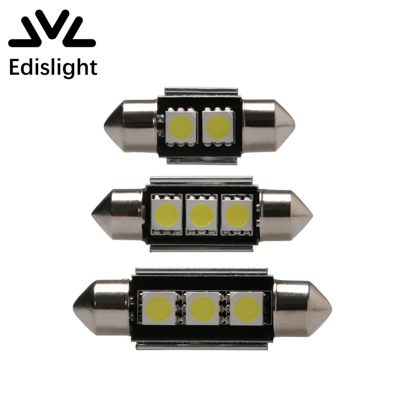 Edislight 2 шт. автомобильный светодиод 12 В гирлянда 5050 31 мм 36 39 42 C5W C10W светодиодная