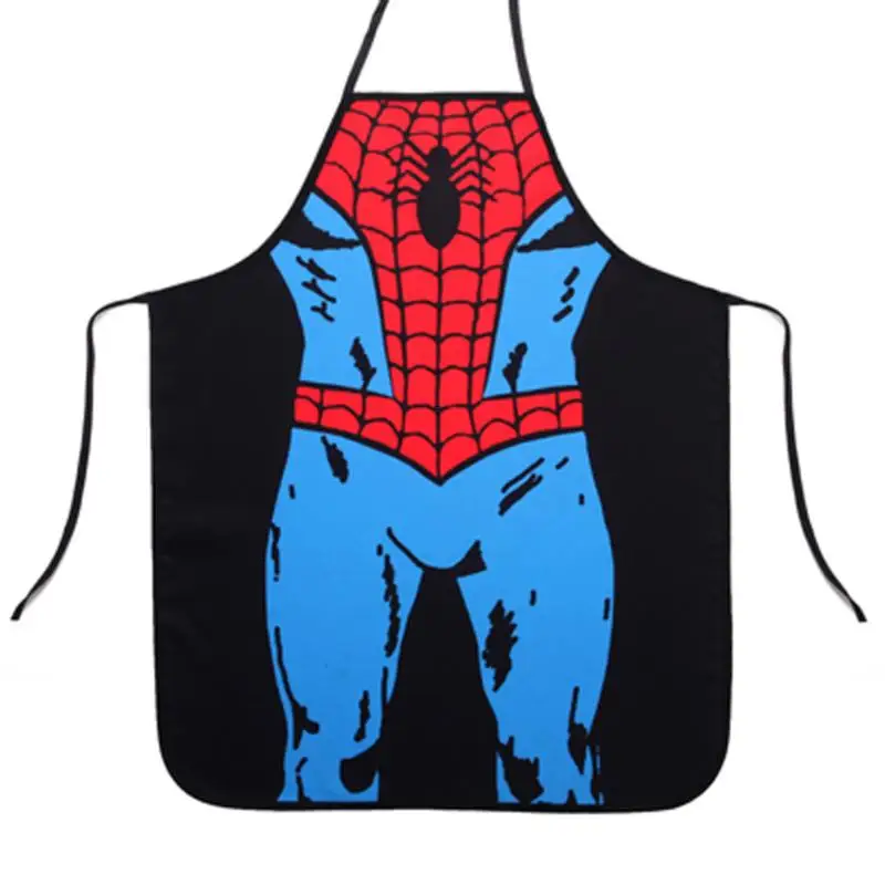 1pc Funny Apron Novelty Sexy Dinner Party Superman Cooking Apron Wonder Woman Men Apron Helper Baking Accessories