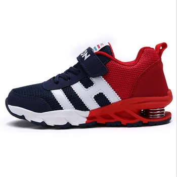 

New Design Children Sports Shoes Boys Girls Spring Damping Outsole Slip Patchwork Breathable Kids Sneakers Child Running Shoes