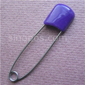 purple Красочные защищенные пластиковые штифты безопасности головы из нержавеющей стали, цветной безопасный замок ребенка нагрудник подгузник Свадебный корсаж брошь булавки Пинки - Цвет: purple