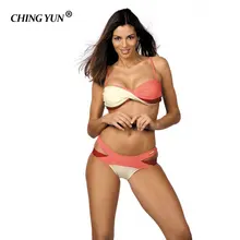 

Beach Woman Swimsuit Color Suit Sexy Mixed Colors Bikini Bathing Suit Color Bouncy Lady Swimwear Wear Backless Low Waist Solid