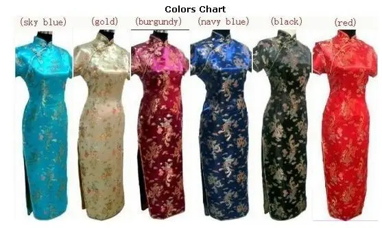 Винтаж черный китайский леди Шелковый Костюмы Новинка Cheongsam Qipao халат De Soiree цветок Размеры размеры s m l xl XXL, XXXL 4XL 5XL 6XL w001-C