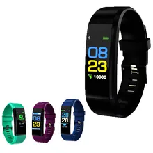 Цвет шагомер экранный 115 плюс Смарт сердечного ритма водонепроницаемый напоминание о сне часы сенсорный экран Bluetooth фитнес часы