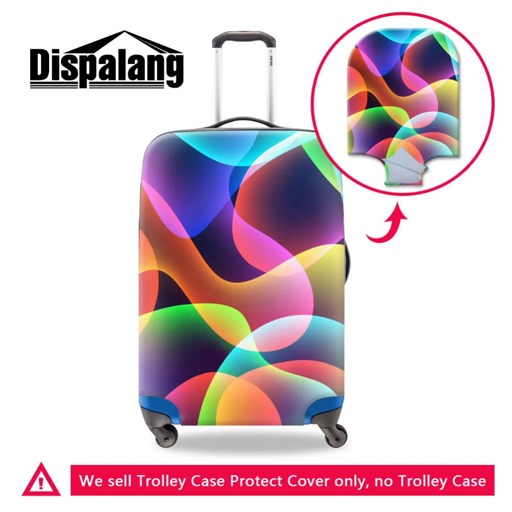 Elastic Travel Accessories Colorful Ripple Stars Print Trolley Luggage
