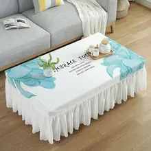 Скандинавский современный минималистичный обеденный стол влагостойкая Скатерть прямоугольная кружевная Пылезащитная крышка стола пасторальная Водонепроницаемая настольная юбка