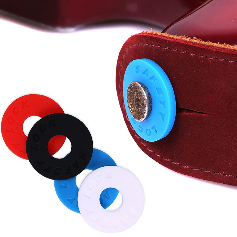 

8 Pcs/Set Guitar Straps Blocks Lock Silicone Bass Musical Instruments Electric Guitars Parts & Accessories EDF88