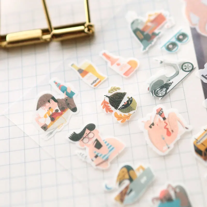 Diario de viaje pegatinas decorativas de etiqueta diario álbum adhesivo Diario de viaje pegatinas decorativas de etiqueta diario álbum adhesivo