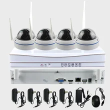 Aokwe 4ch indoor dome Day night security camera system 1.0MP Real p2p WiFi wireless cctv system NVR kit security camera system