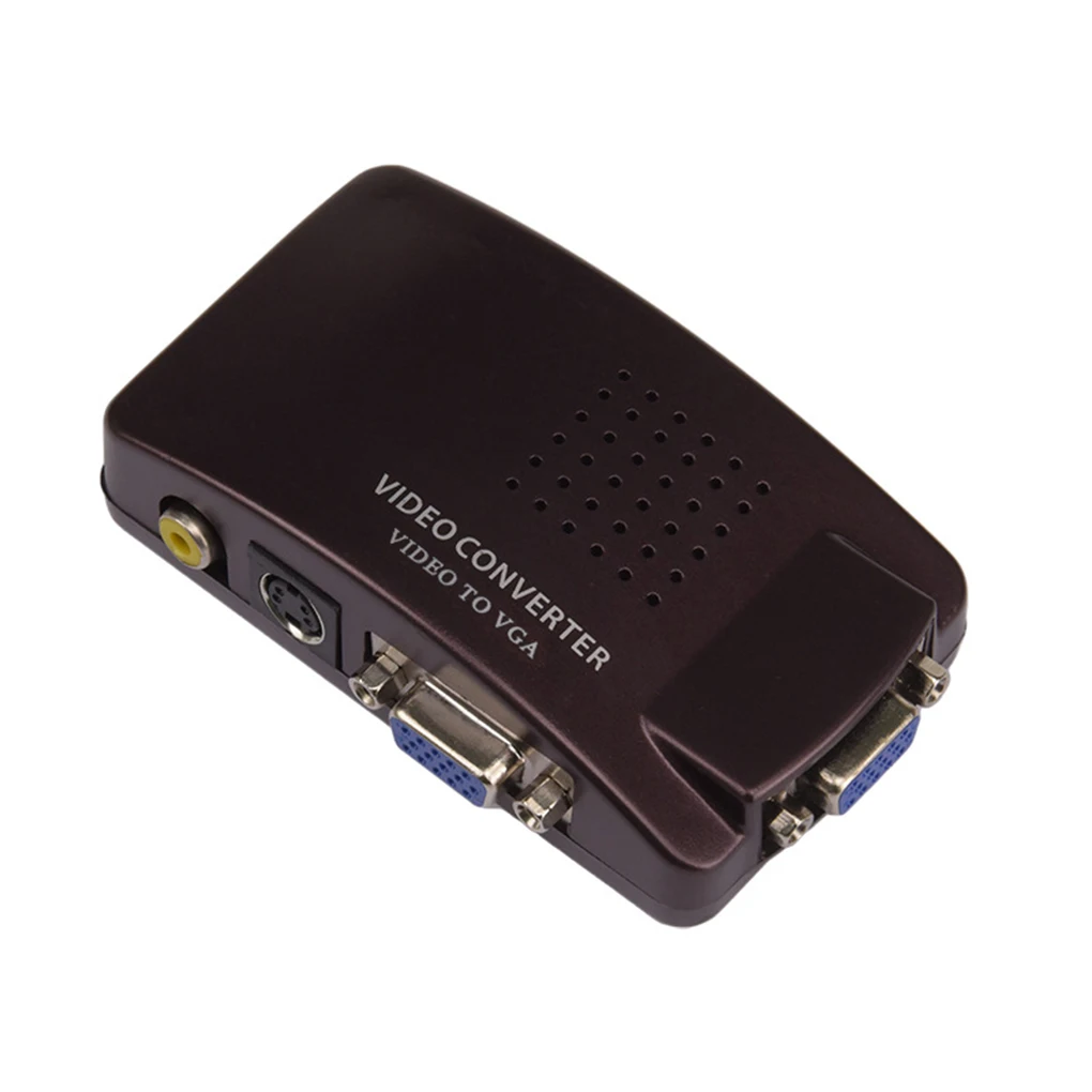 Компьютер ноутбук ПК VGA к ТВ AV RCA видео S Video конвертер сигнала адаптер