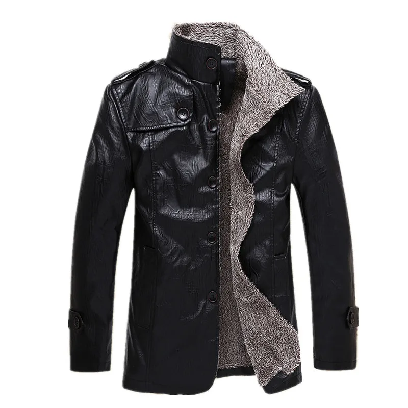 

T1314-A1441 autumn winter 2018 new men Korean version fashion PU leather jacket fashion warm coat cheap wholesale