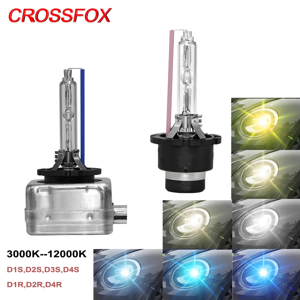 CROSSFOX D1S D2S D3S D4S HID ксеноновый светильник D1R D2R D4R автомобилей головной светильник D1 D2 D3 D4 ксенон HID лампы накаливания 3000K 4300K 6000K 8000K 10000K